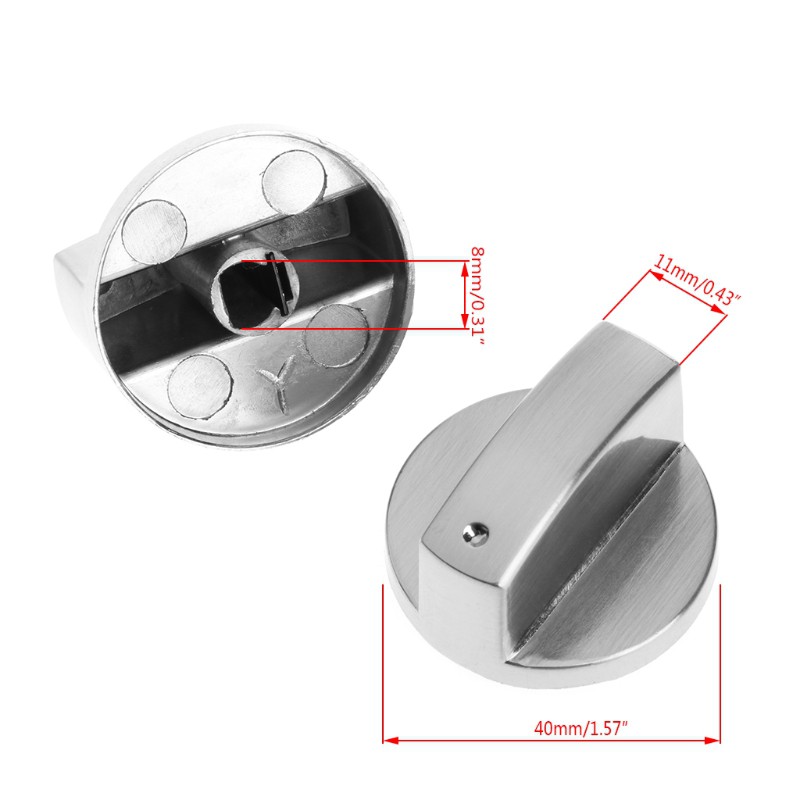 Set 2 Núm Vặn Bếp Ga Bằng Kim Loại Tiện Dụng