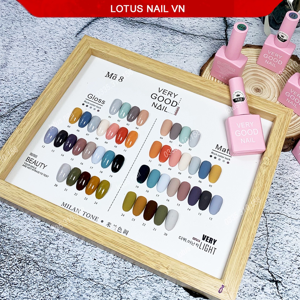 Set sơn gel Very Good 24 màu cao cấp tặng kèm bảng màu