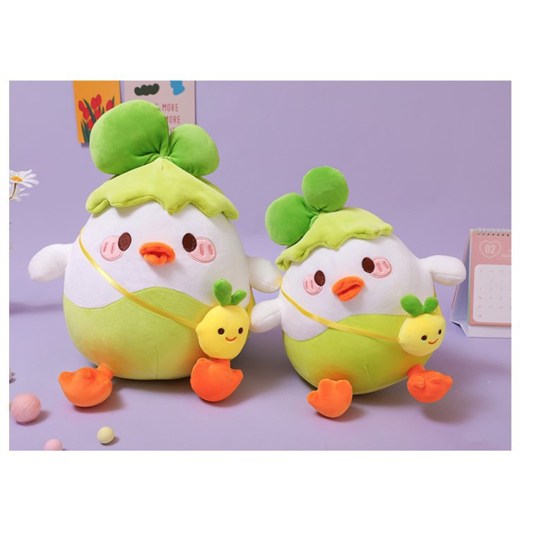 Gấu Bông Gà Bắp Cải Siêu Dễ Thương Bông Mềm Mịn Size 25cm