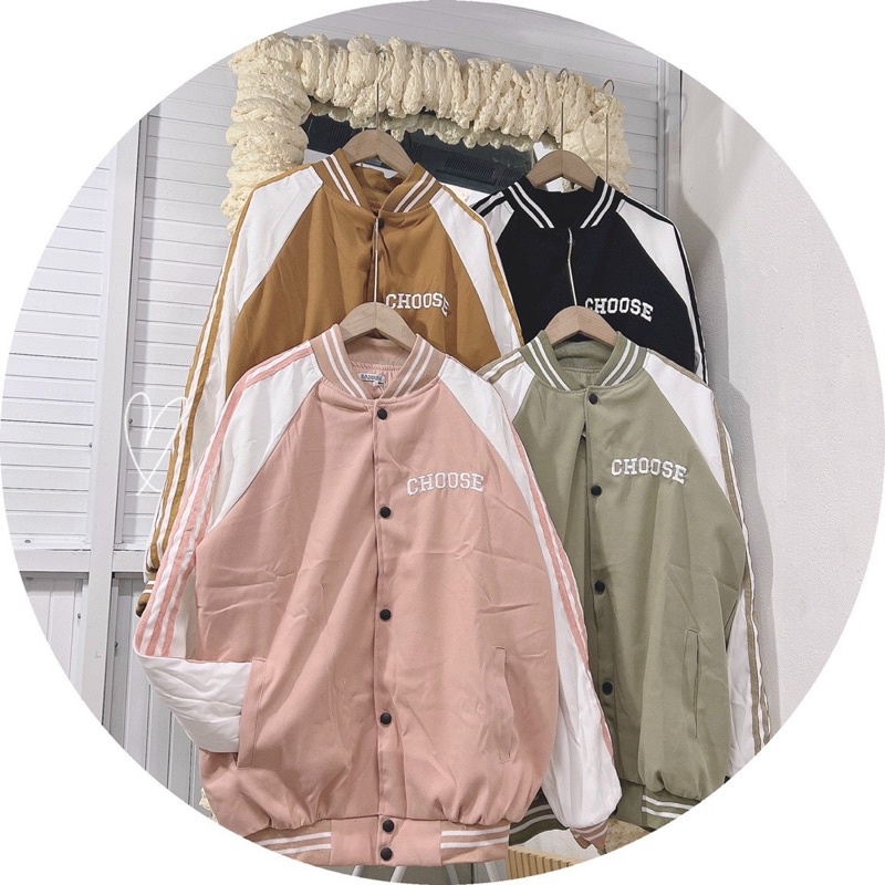 Áo KHOÁC BOMBER CHỮ choose