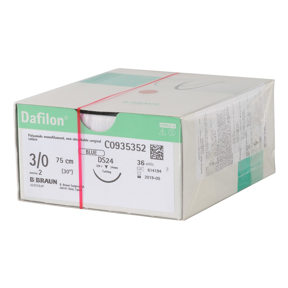 Chỉ phẫu thuật Dafilon(Chỉ Nylon) chỉ không tan dùng trong thẩm mỹ, nhãn khoa,sản phụ khoa, chỉnh hình