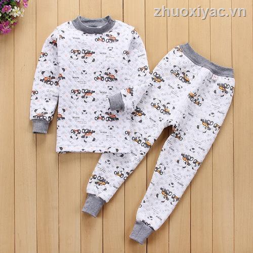 Bộ Đồ Giữ Ấm 100% Cotton Dày Dặn Cho Bé Trai1