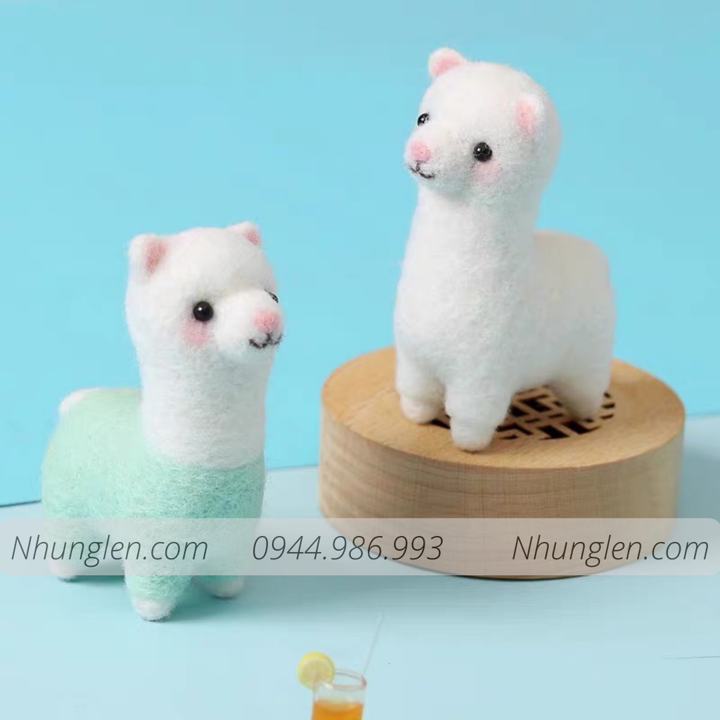 Bộ Len Chọc Lạc Đà Mipan vui nhộn siêu cute, Kit len chọc siêu rẻ và dễ cho người mới bắt đầu - Needle felting mipan