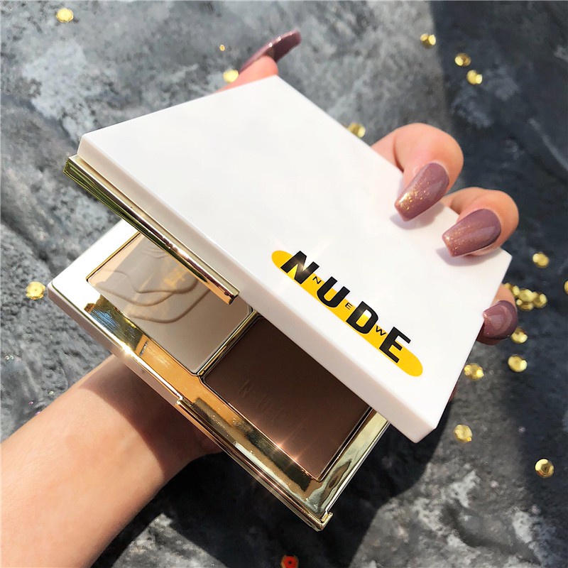 [Hàng mới về] Bảng Phấn Tạo Khối Trang Điểm 3 Màu Chống Nước Tiện Dụng