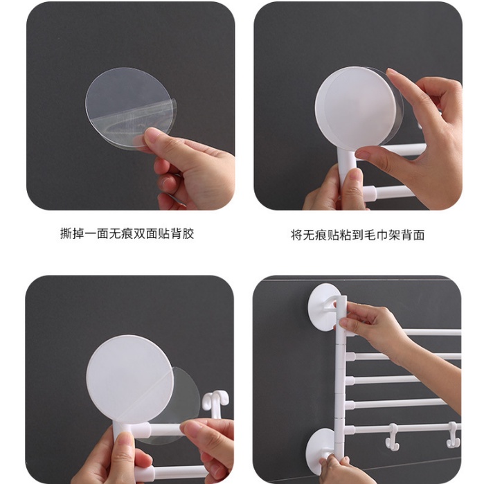 Giá treo khăn nhà tắm 5 nhánh  xoay 180 độ tiện lợi chắc chắn