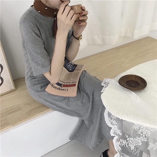 Váy thun trơn dáng xoè
