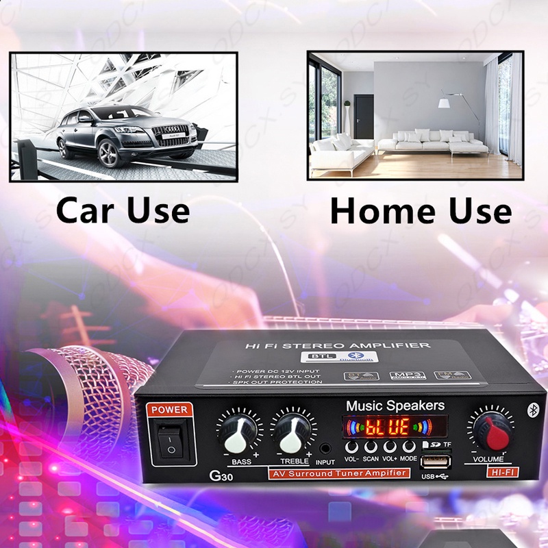 Bộ Khuếch Đại Âm Thanh Kỹ Thuật Số Bluetooth 800W
