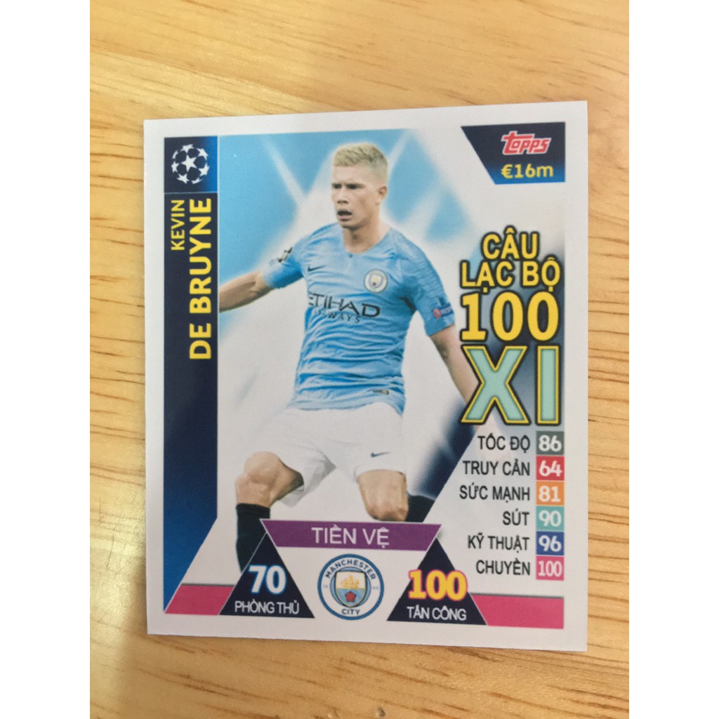 Set 16 Thẻ In Match Attax 2018-19 Poca Câu Lạc Bộ 100