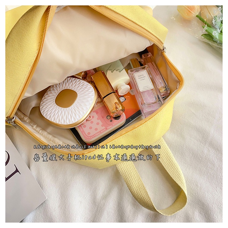 Ba Lô Vải Cỡ Lớn In Hoạt Hình Phô Mai Kiểu Nhật Bản Dễ Thương Cho Nữ