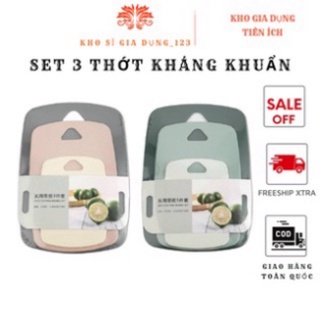 SET 3 Thớt kháng khuẩn lúa mạch🌵 bộ 3 thớt kháng khuẩn