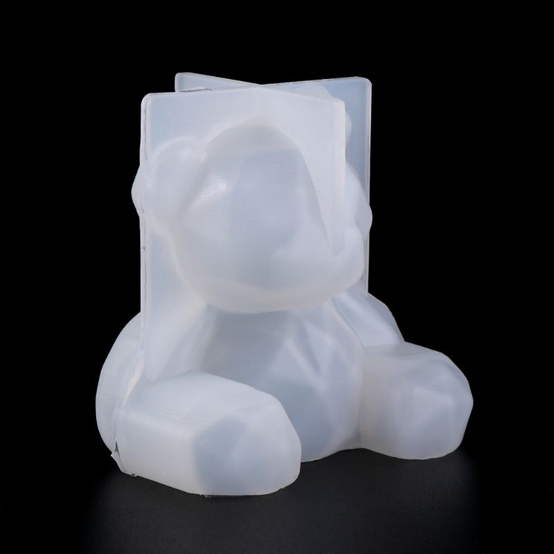 Khuôn silicone tạo hình làm mặt trang sức hình gấu/lợn con 3D DIY<br>