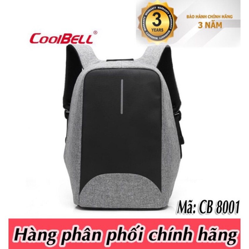 Balo Coolbell 8001 siêu chống trộm chính hãng bảo hành 3 năm