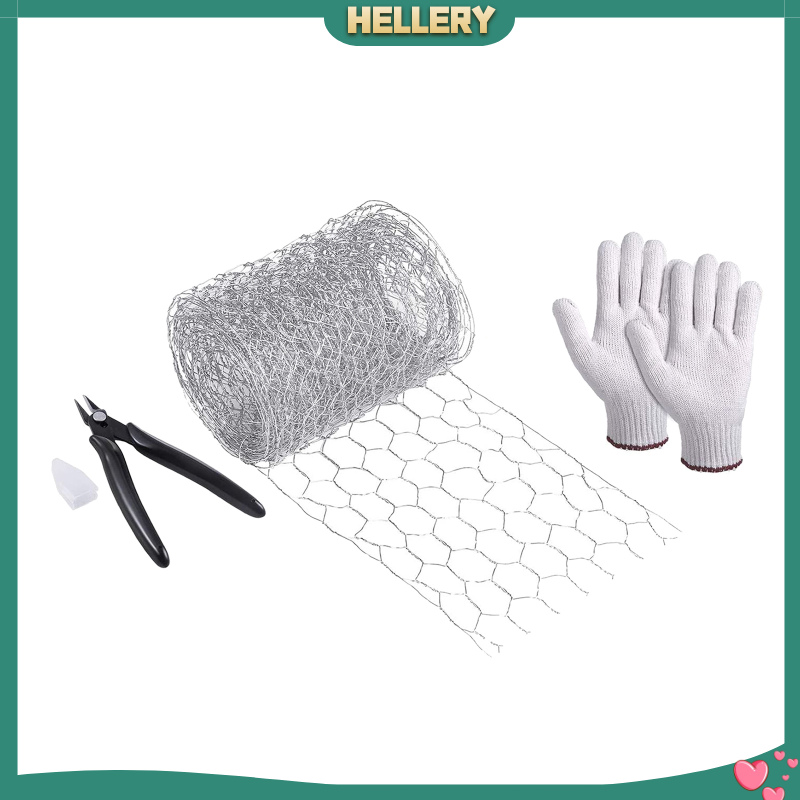 [HELLERY]Galvanized Poultry Mesh Fencing Chicken Wire Net Rabbit Netting