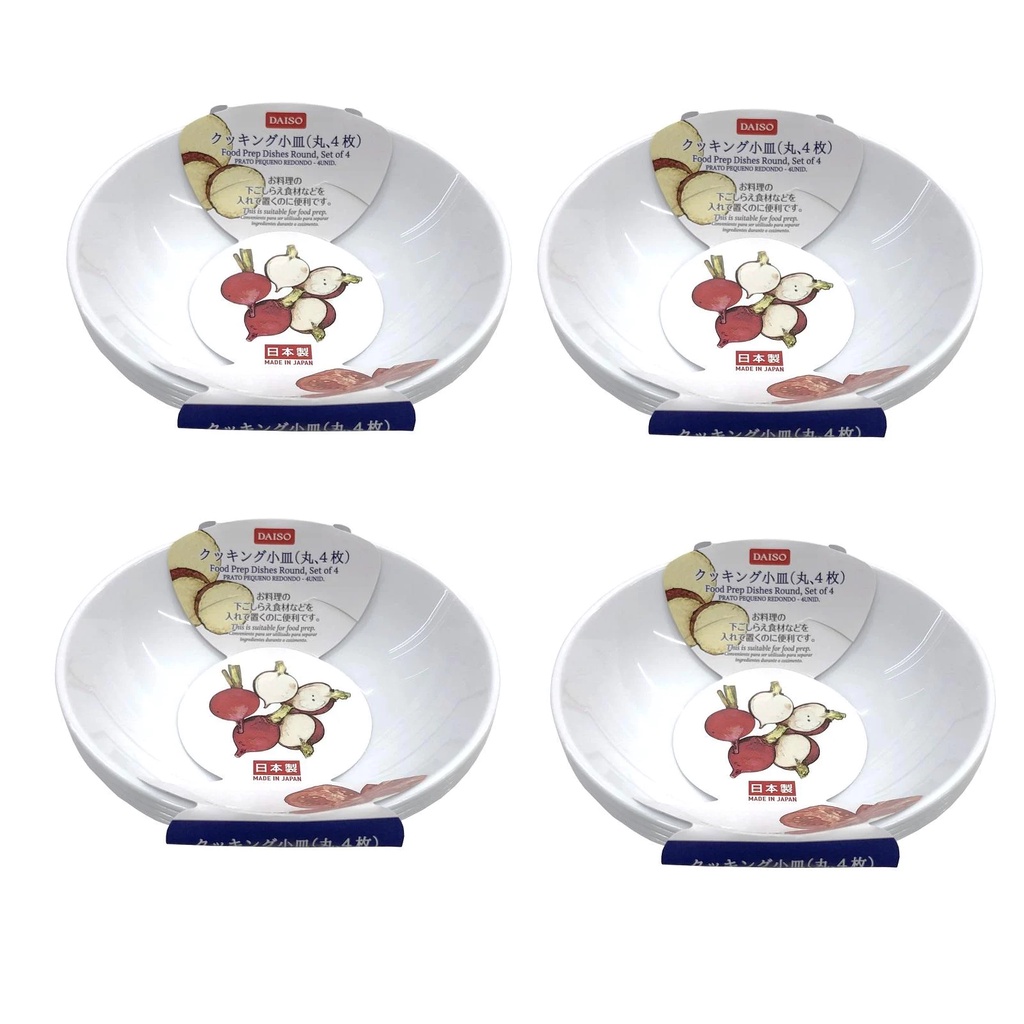 Daiso Tô Food Prep Dishes Round Set Of 4