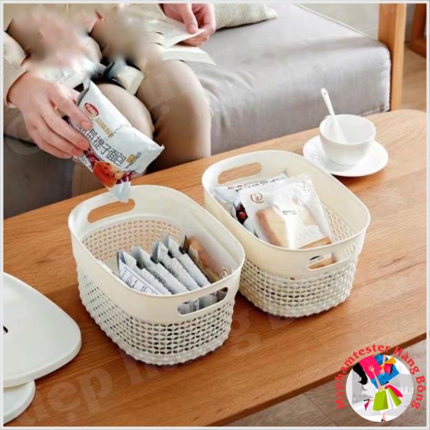 Rổ đựng đồ có nắp phong cách Hàn quốc cao cấp