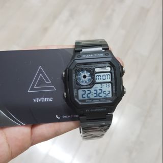 Đồng Hồ Nam Kim Loại SKMEI AE1200 World time- 4 Màu - đi bơi thoải mái