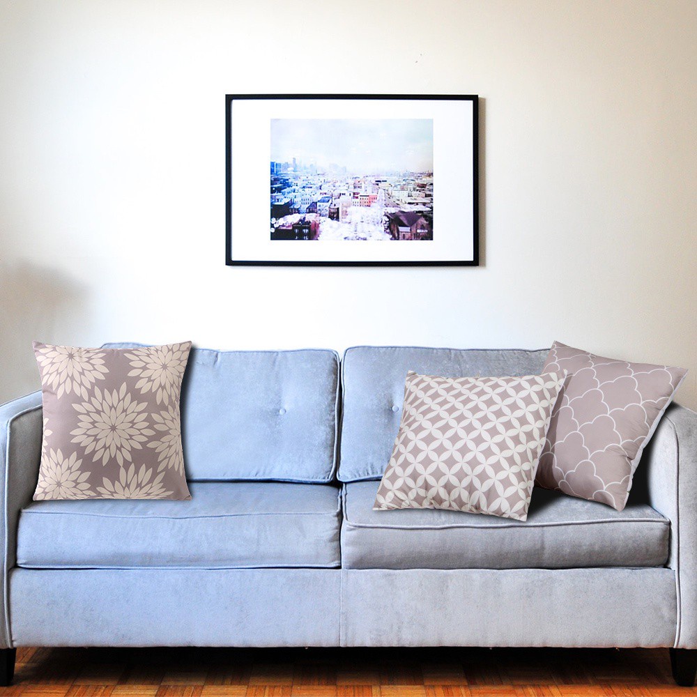 Daphne Vỏ Gối Vuông Họa Tiết Morocco Phong Cách Boho Thời Trang Mùa Hè Kích Thước 18x18in