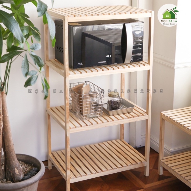 KỆ GIÀY DÉP - KỆ ĐA NĂNG DÀI 80cm Bằng Gỗ Thông Cao Cấp