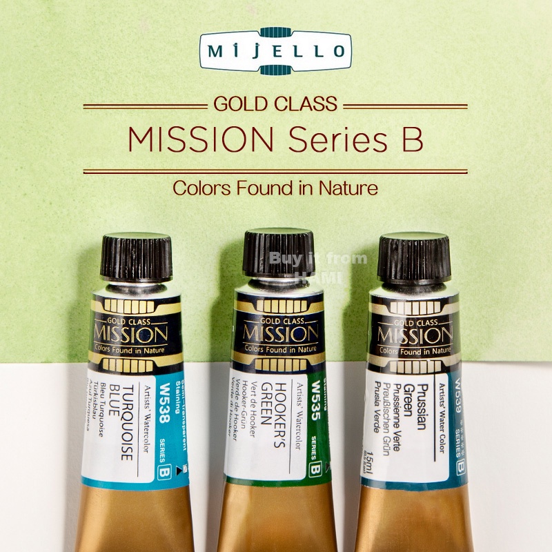 Màu Mijello GOLD MISSION tuýp lẻ bảng SERIES B-2 (15ml)