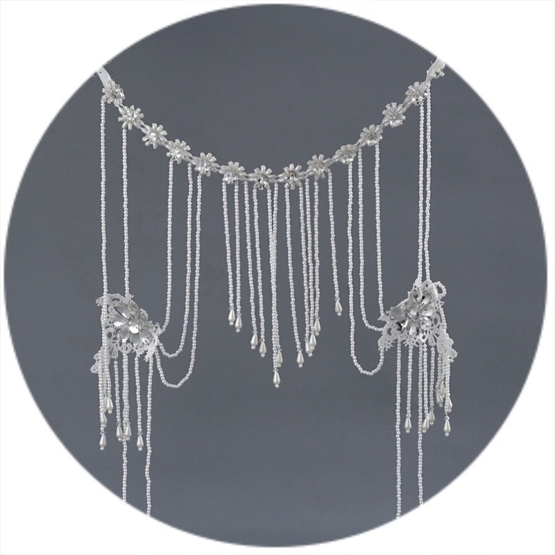 Vòng cổ Đeo Vai Đính Ngọc Trai Nhân Tạo Thời Trang Dành Cho Nữ