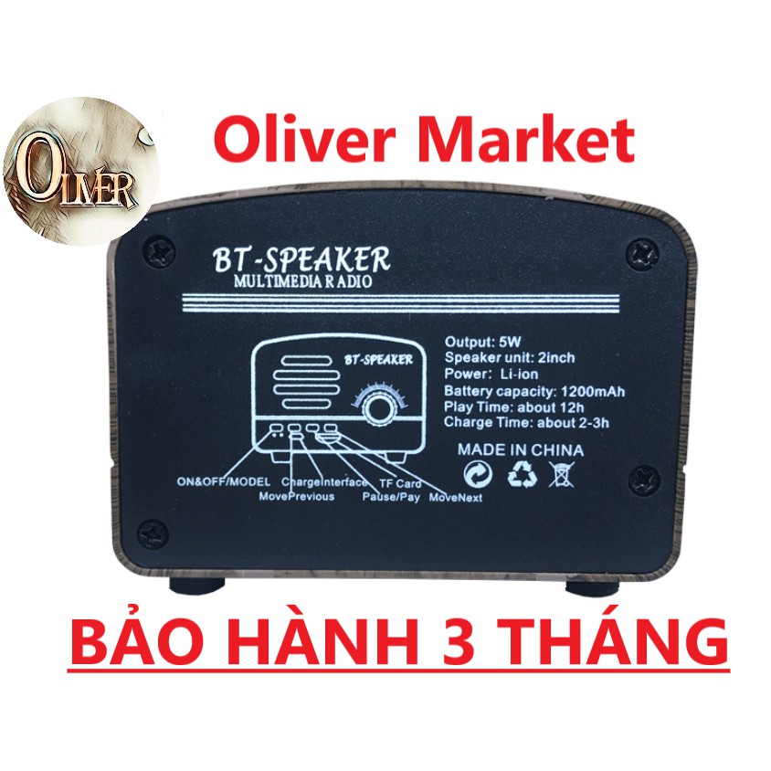 Loa Bluetooth Mini Cổ Điển BT01 Vân Gỗ Phong Cách Retro Vintage Decor