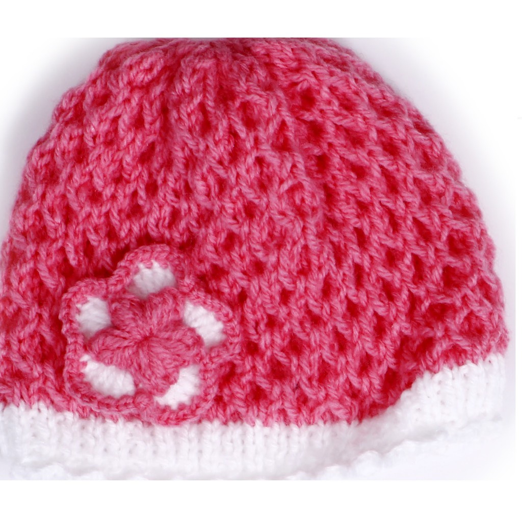 Mũ len handmade cho bé gái từ 1 đến 5 tuổi