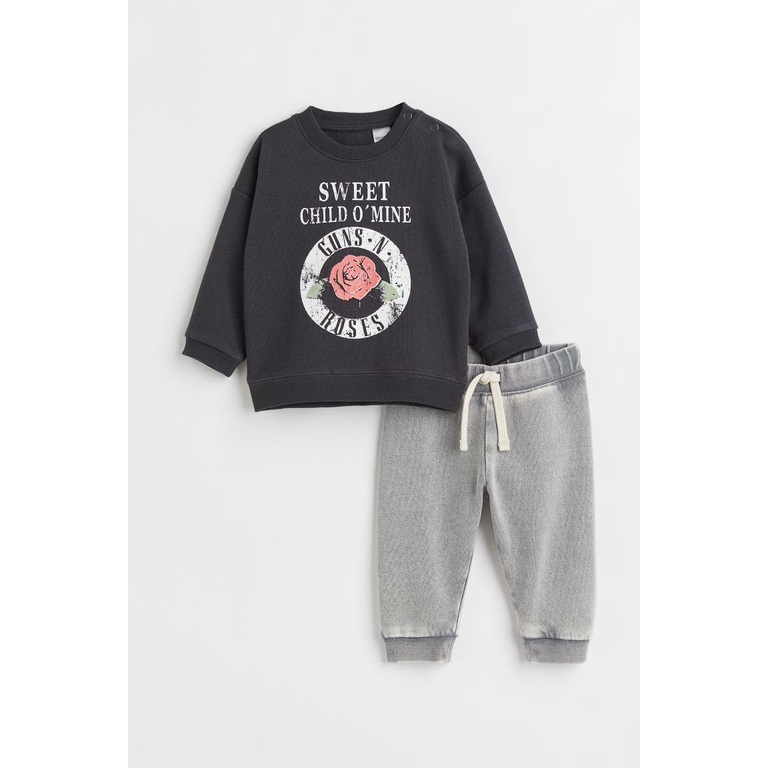 Bộ nỉ bông HM auth cho bé