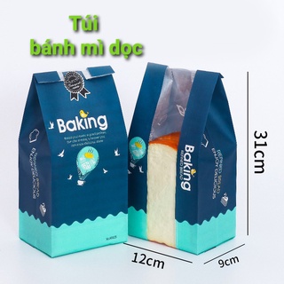 10 Túi Bánh Mì Hoa Cúc dọc màu xanh