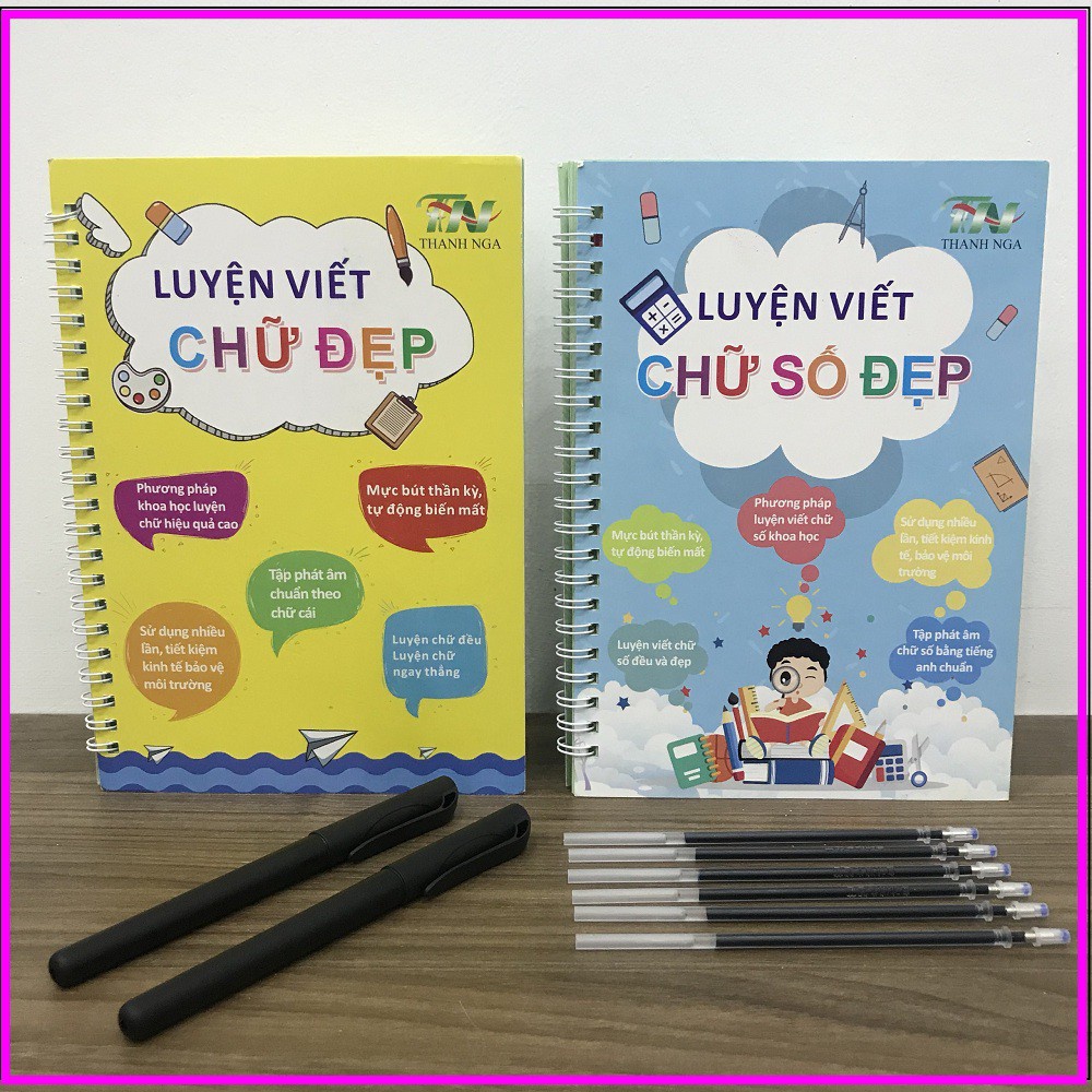 Bộ 2 Vở Luyện Viết Chữ và Số Cho Bé