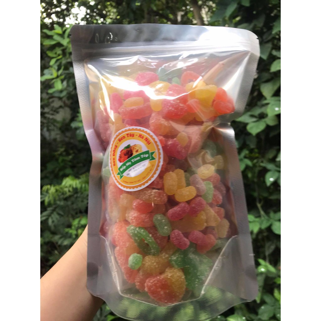 0.5KG KẸO GÔM DẺO BỌC ĐƯỜNG VỊ TRÁI CÂY SIÊU NGON