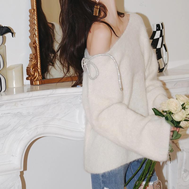 Bán Chạy!Áo Sweater Trễ Vai Mềm Mại Phong Cách Nhật Bản Thời Trang Thu Đông 2021 Dễ Thương Cho Nữ