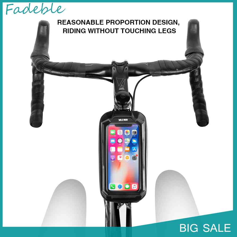 Túi Ống Cứng Chống Thấm Nước Có Ngăn Đựng Điện Thoại Cảm Ứng Màn Hình Cho Xe Đạp Ốp