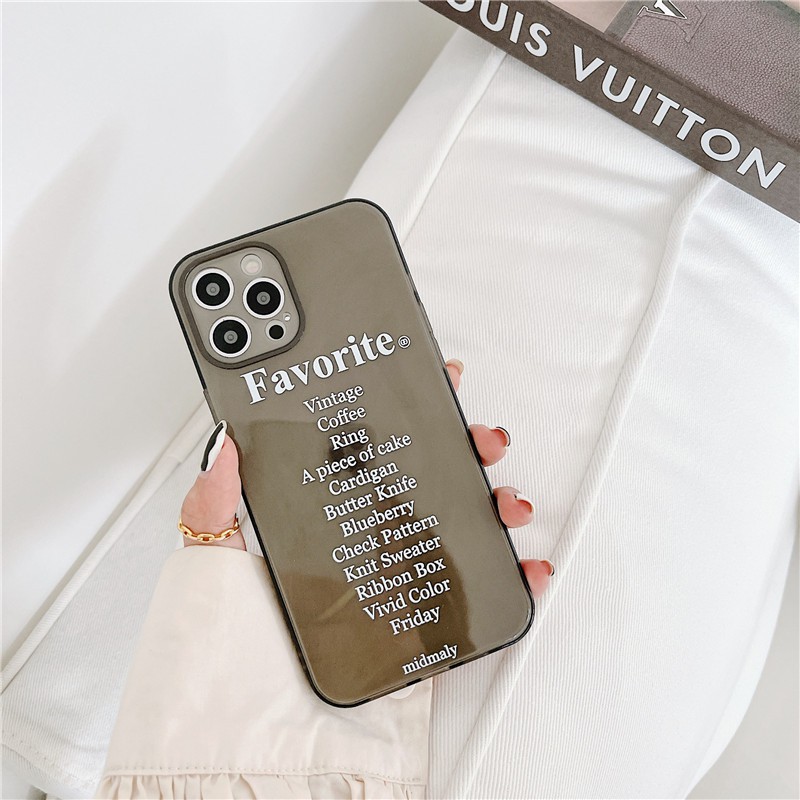 iPhone 11 Pro Max / iPhone12 / iPhone X / iPhone 7 Plus / iPhone 8 / iPhone 6 / iPhone 11 INS groove of the wind letter INS Anti-drop TPU phone case