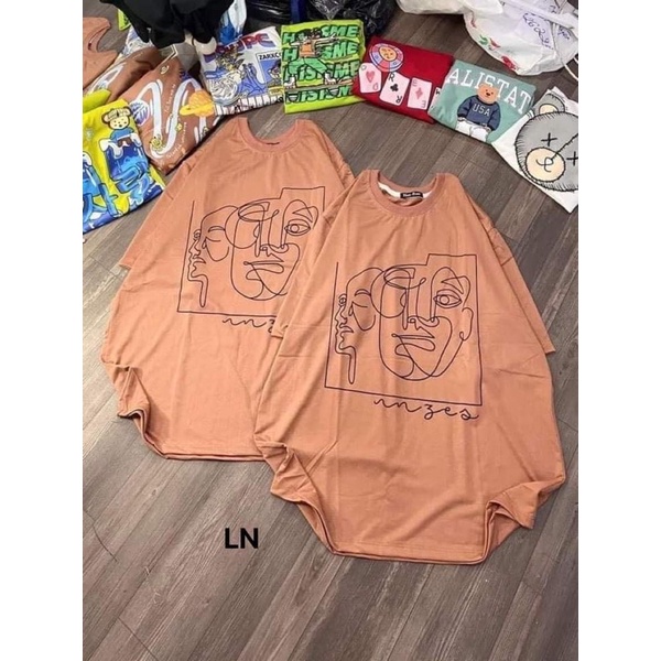 Áo phông ô vuông mặt người LN12