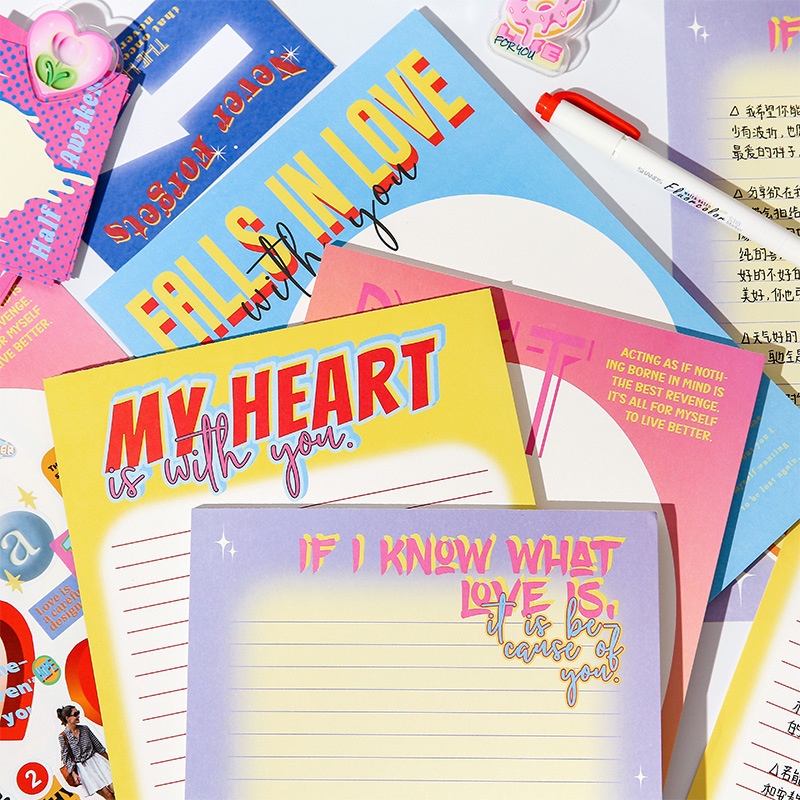 Imoda Set 25 Tấm Đệm Giấy Viết Lời Nhắn Phong Cách Ins Hàn Quốc