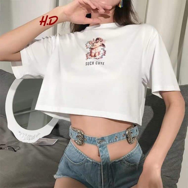 [FREESHIP ĐƠN TỪ 50K] Áo croptop Such Cute ngắn tay HDA0619