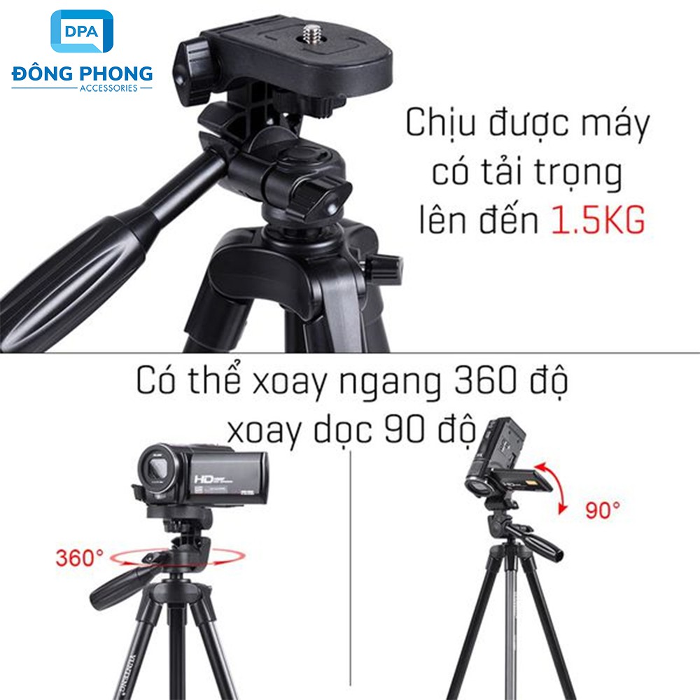 Gậy Chụp Hình Tripod 3 Chân 5208 Chính Hãng