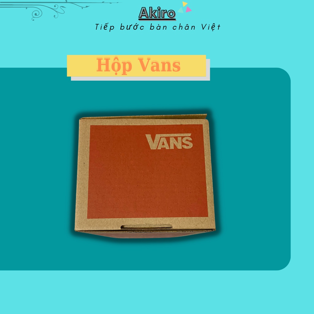 Hộp Đựng Giày, Để Giày Vans màu xanh kích thước 36x14x14