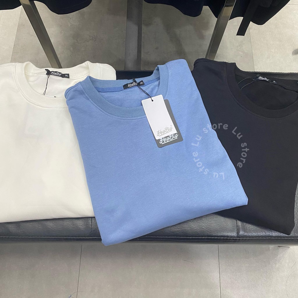 Áo sweater trơn chất nỉ chân cua