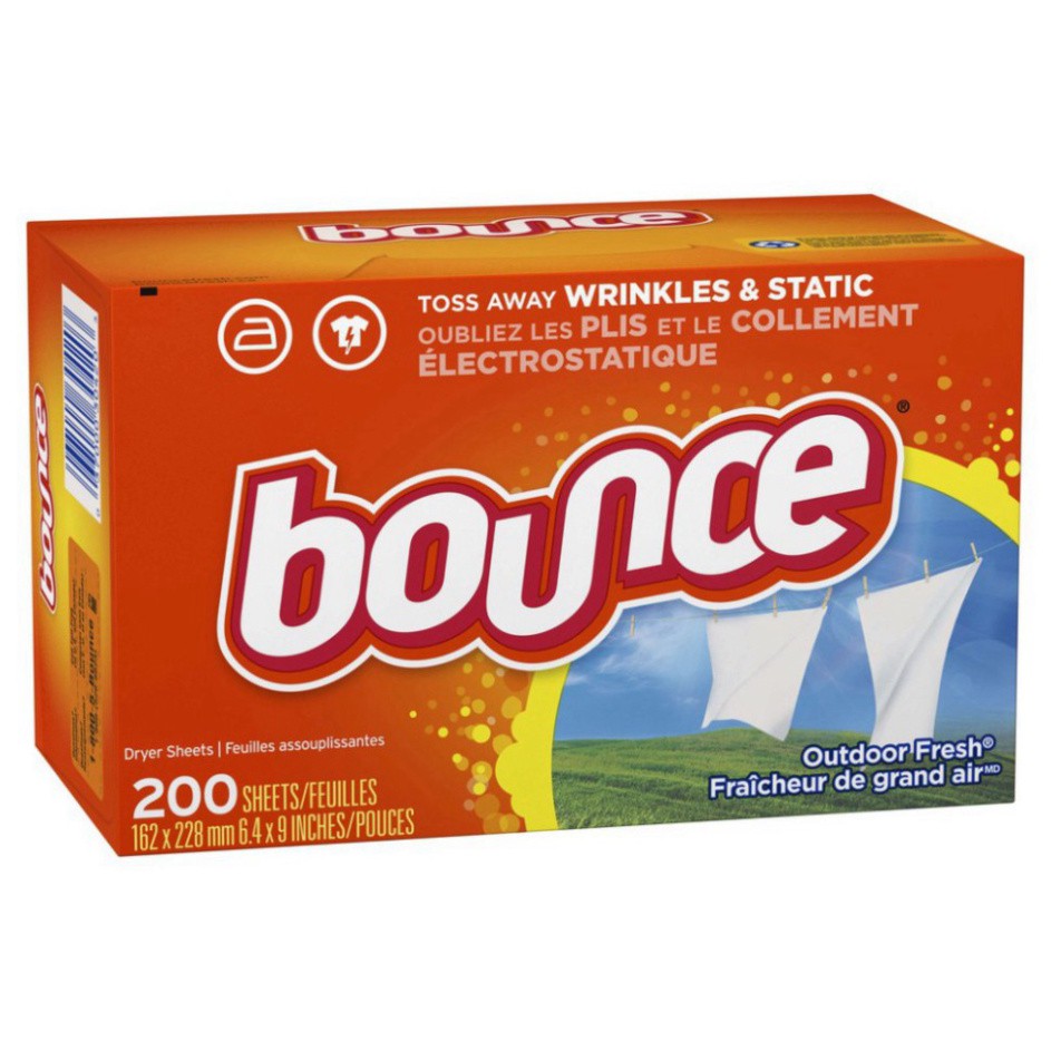 [Cam Kết Chuẩn Mùi Thơm Mỹ] Hộp Giấy thơm quần áo Bounce 200 tờ của Mỹ