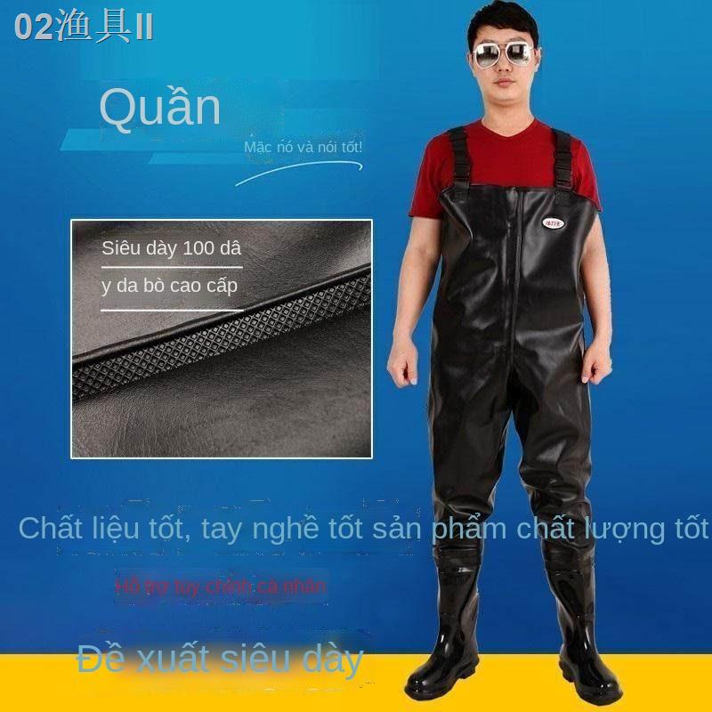 ▧Quần dài dưới nước, áo một nửa, chống thấm đi mưa, nĩa da câu cá, dài, đánh bắt bộ đồ mảnh toàn thân cho nam, dày hồ ch