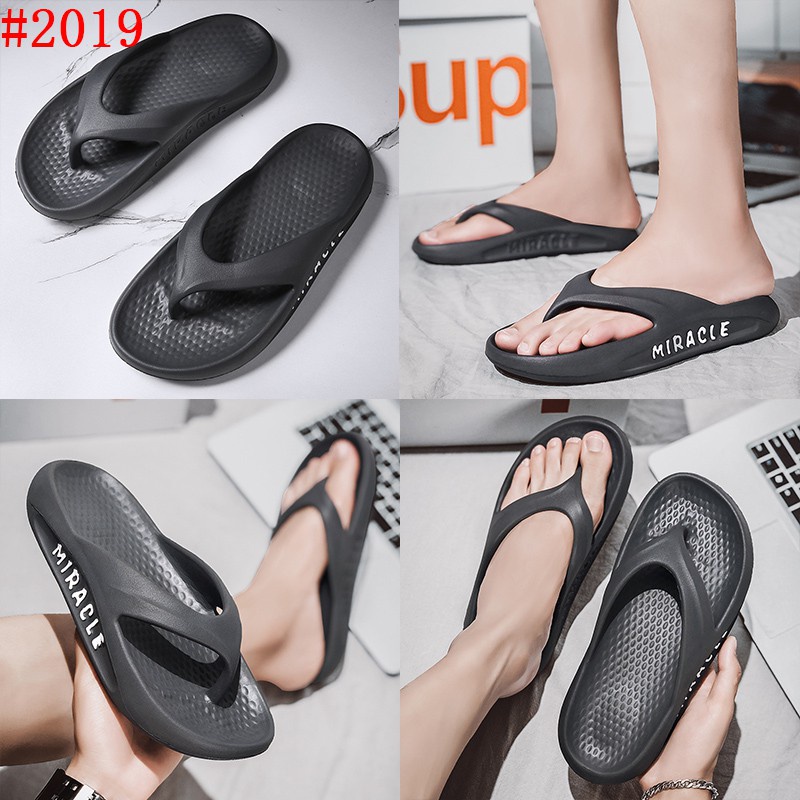 Dép Xỏ Ngón Đi Biển Đế Dày Thoải Mái Chống Trượt Cho Cặp Đôi Size 35-46