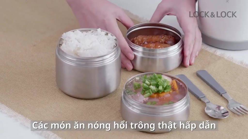 Bộ Hộp Cơm Giữ Nhiệt LocknLock 2 Lít 3 Ngăn Kèm Túi Đựng Giữ Nhiệt Và Muỗng Nĩa LHC8039 - T2C Mall | BigBuy360 - bigbuy360.vn