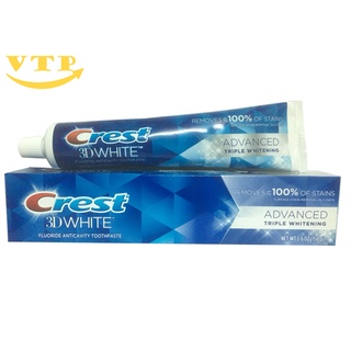 Kem Đánh Răng Crest 3D White Advanced 158gr – Mỹ