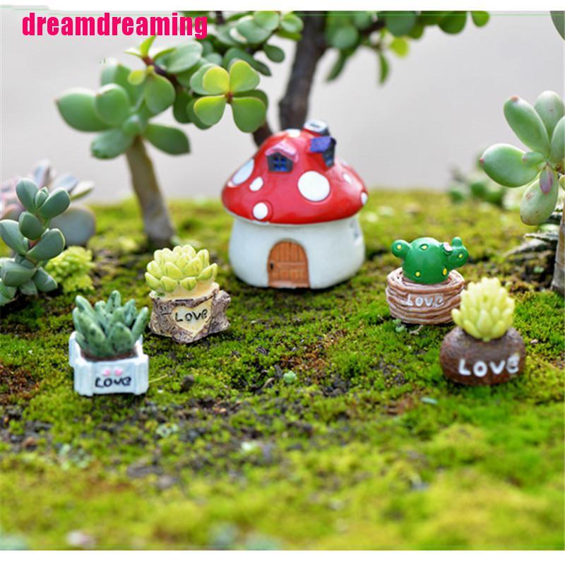 Bộ 4 Mô Hình Chậu Cây mini Xinh Xắn Đáng Yêu