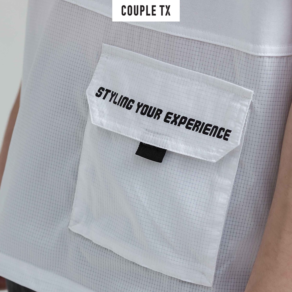 Áo Thun Nam Couple TX Phối Dù Nửa Thân MTS 1164