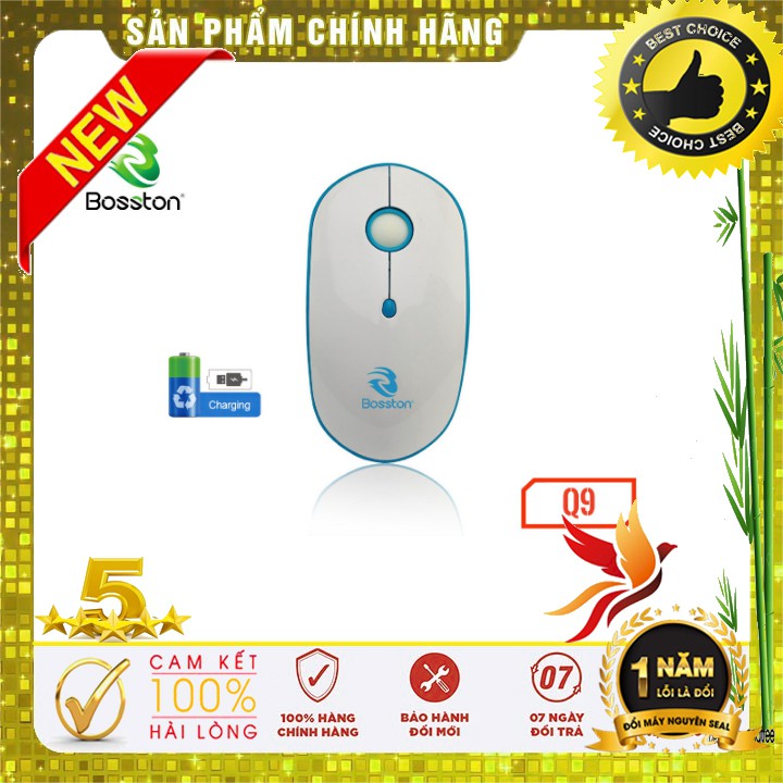 Chuột Không dây Bosston Q9 (Pin sạc)