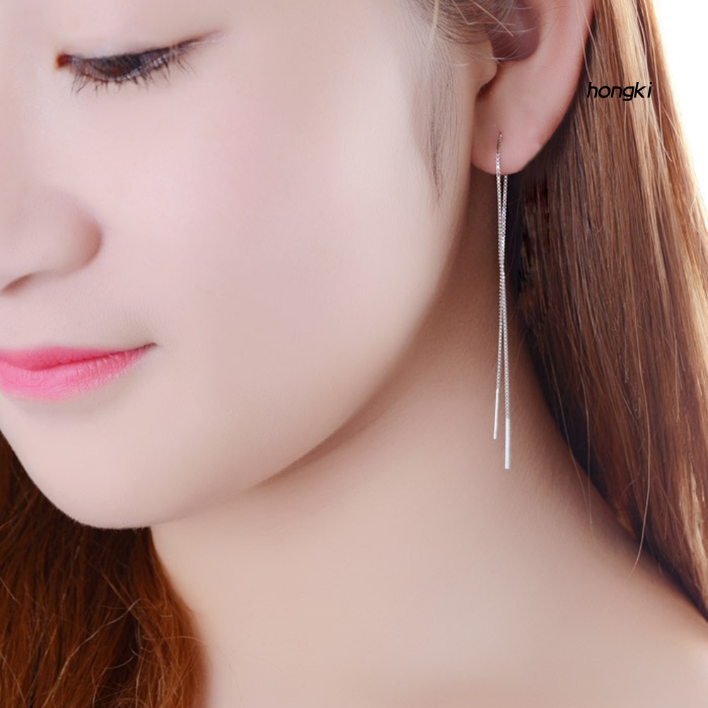 1 Khuyên Tai Dáng Dài Thiết Kế Đơn Giản Thời Trang Cho Nữ