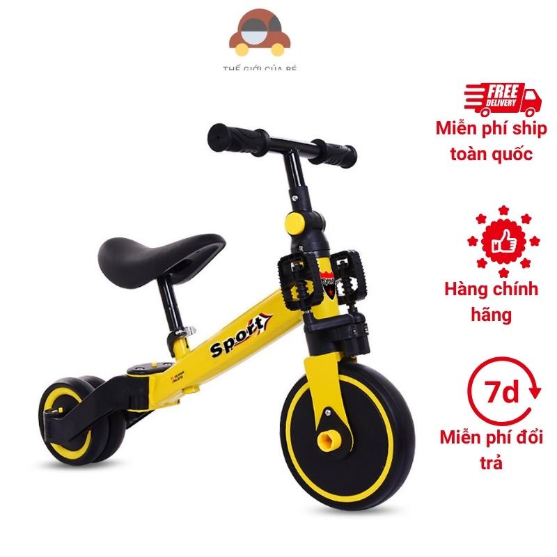 Xe đạp 3 bánh cho bé 1 2 3 tuổi sport xe chòi chân 3 in 1