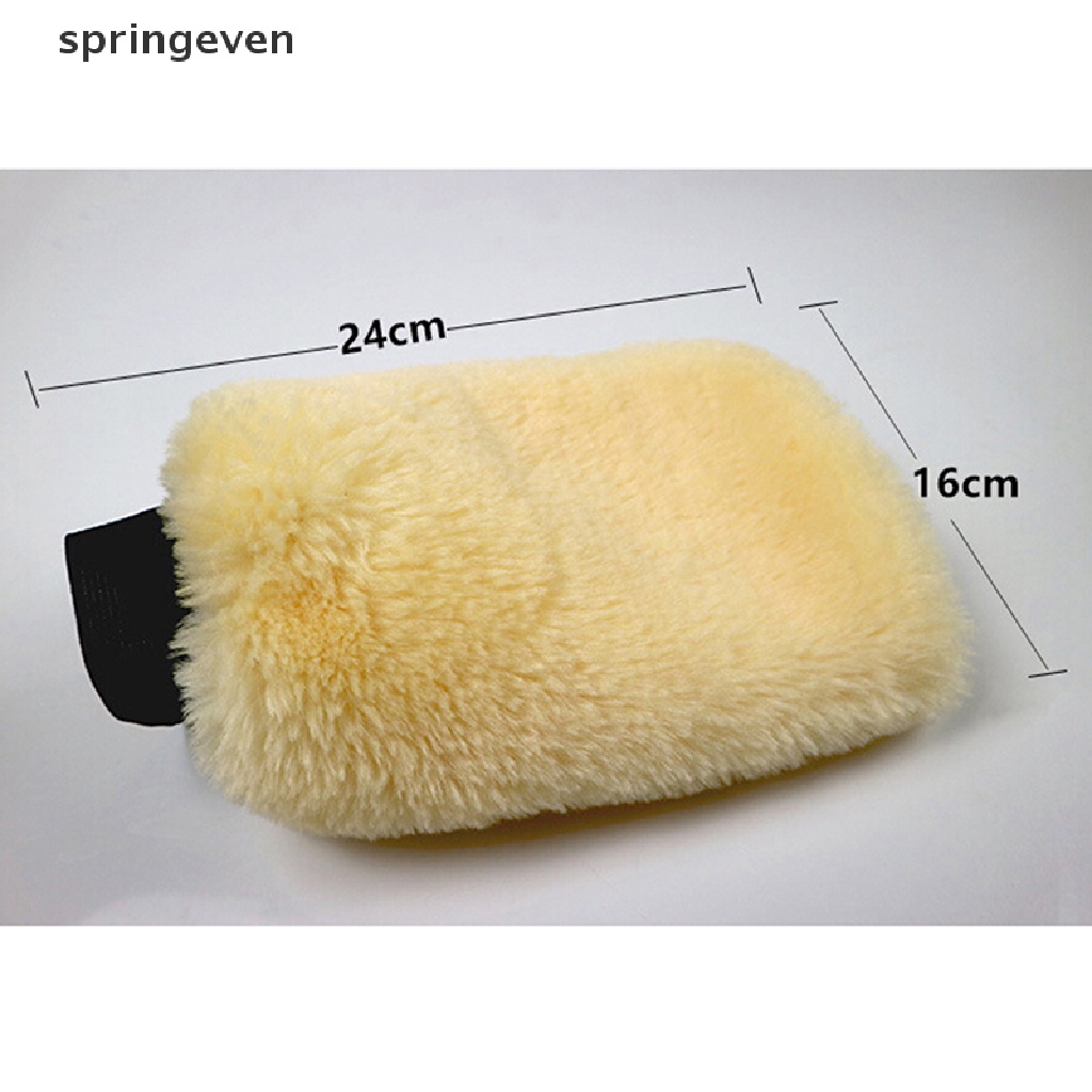 springeven 1Pc Microfiber plush car soft mitten detailing washing glove cleaning tool RFT
